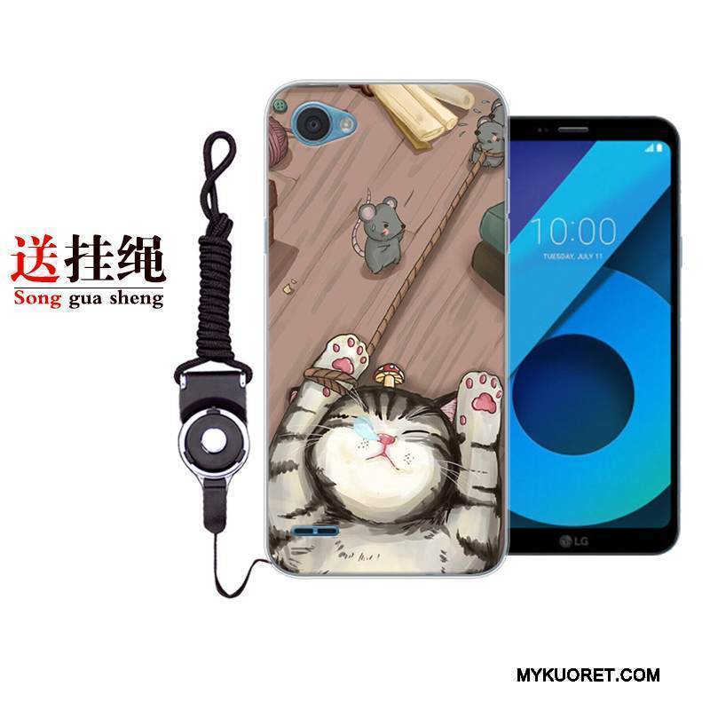 Kuori Lg Q6 Sarjakuva Ihana Murtumaton, Kotelo Lg Q6 Laukut Persoonallisuus Musta