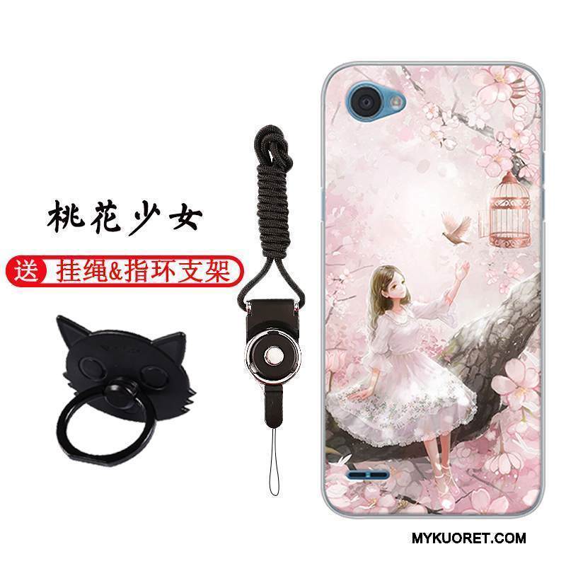 Kuori Lg Q6 Sarjakuva Puhelimen Kuoret Sininen, Kotelo Lg Q6 Silikoni Persoonallisuus Murtumaton