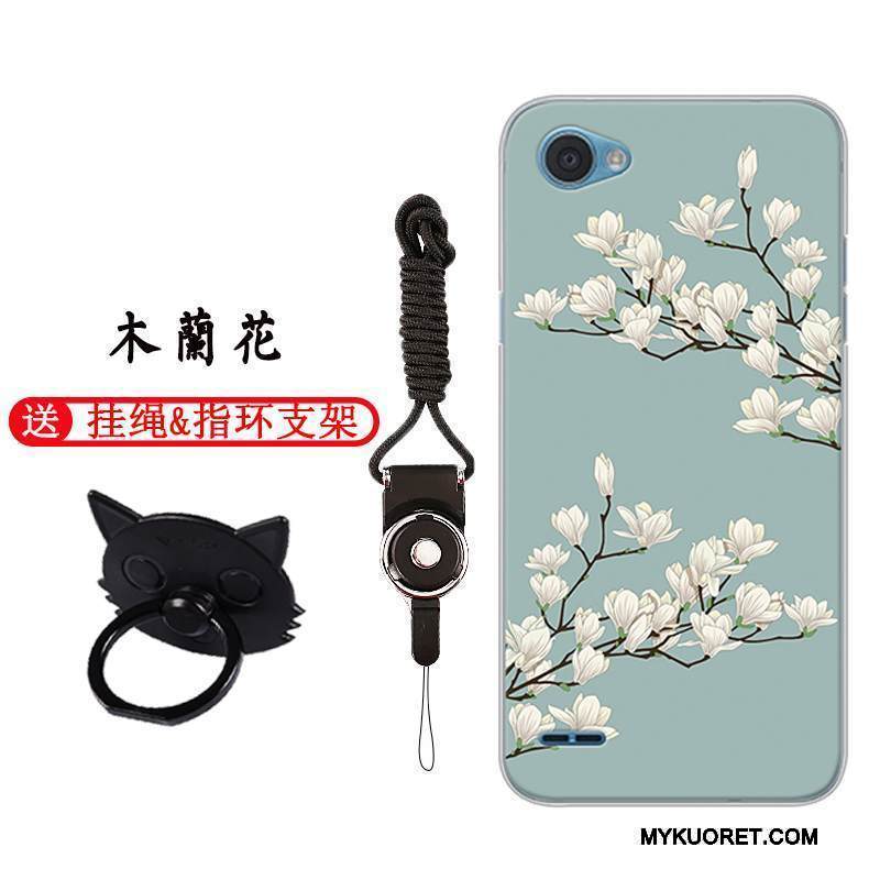 Kuori Lg Q6 Sarjakuva Puhelimen Kuoret Sininen, Kotelo Lg Q6 Silikoni Persoonallisuus Murtumaton