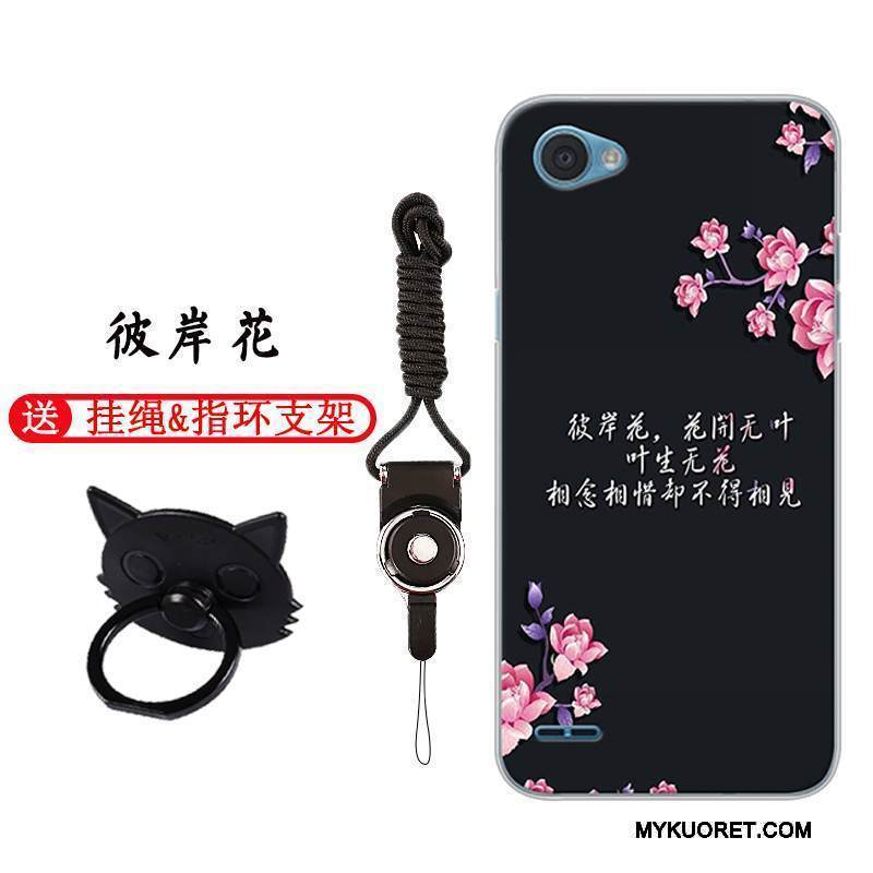 Kuori Lg Q6 Sarjakuva Puhelimen Kuoret Sininen, Kotelo Lg Q6 Silikoni Persoonallisuus Murtumaton