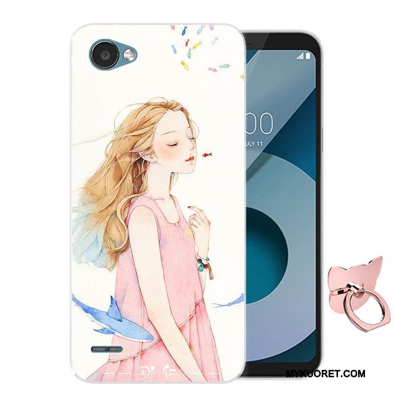 Kuori Lg Q6 Silikoni Murtumaton Jauhe, Kotelo Lg Q6 Pehmeä Neste Punainen Puhelimen Kuoret