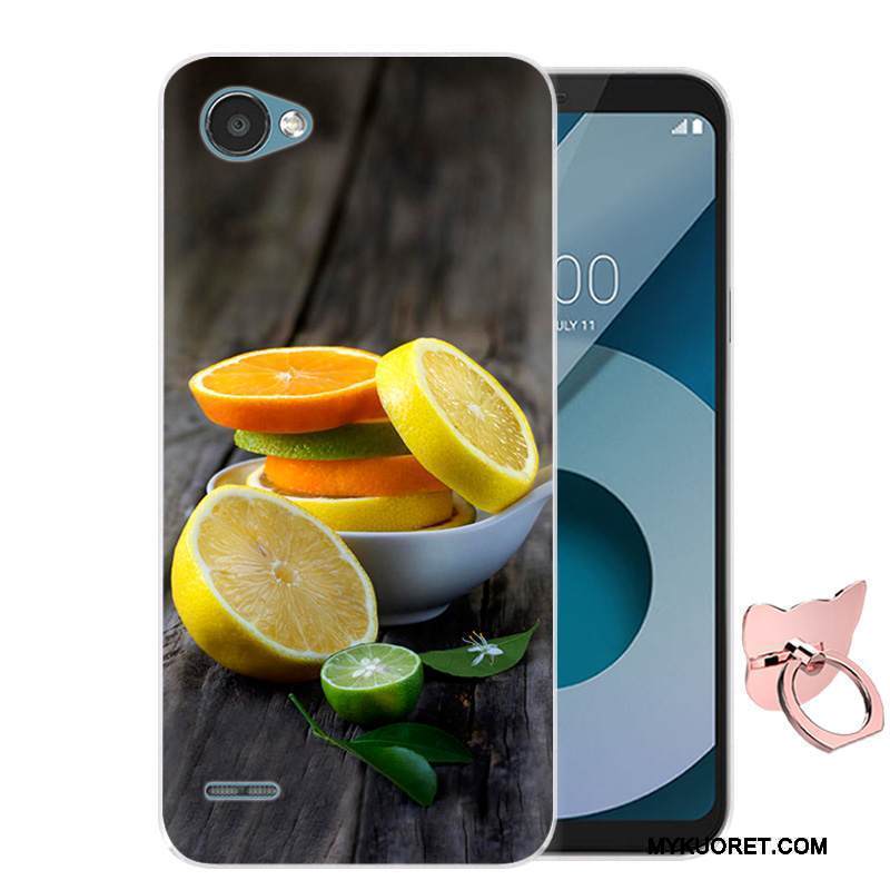 Kuori Lg Q6 Silikoni Murtumaton Jauhe, Kotelo Lg Q6 Pehmeä Neste Punainen Puhelimen Kuoret