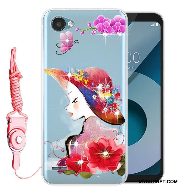 Kuori Lg Q6 Strassi Sininen Puhelimen Kuoret, Kotelo Lg Q6 Pehmeä Neste