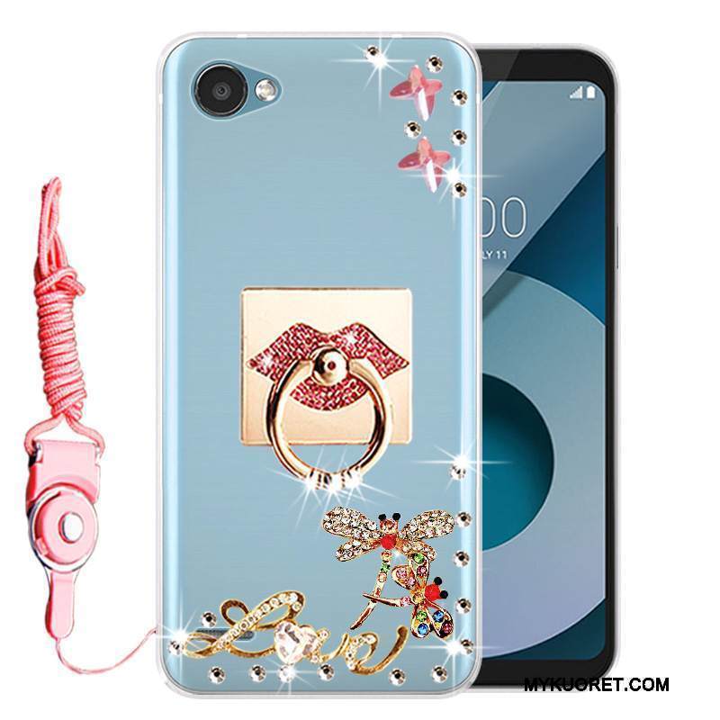 Kuori Lg Q6 Strassi Sininen Puhelimen Kuoret, Kotelo Lg Q6 Pehmeä Neste