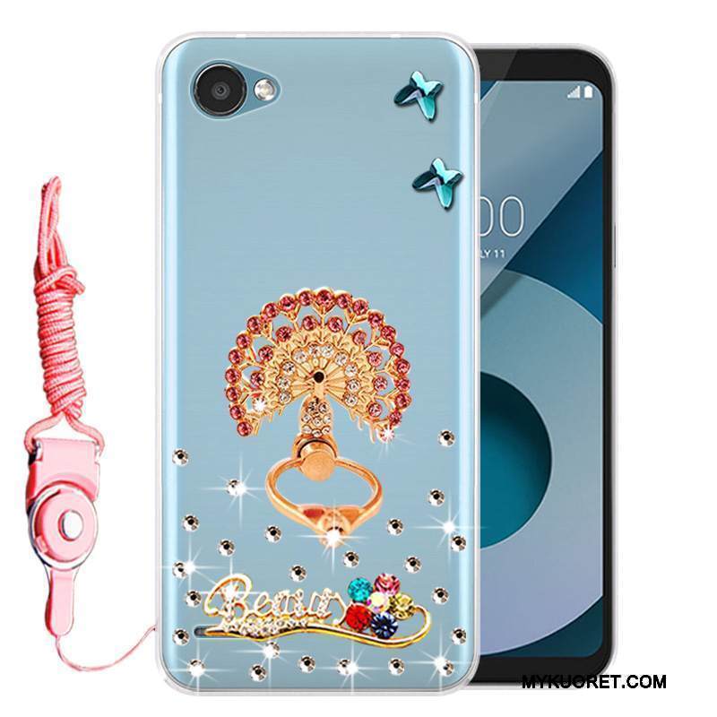 Kuori Lg Q6 Strassi Sininen Puhelimen Kuoret, Kotelo Lg Q6 Pehmeä Neste