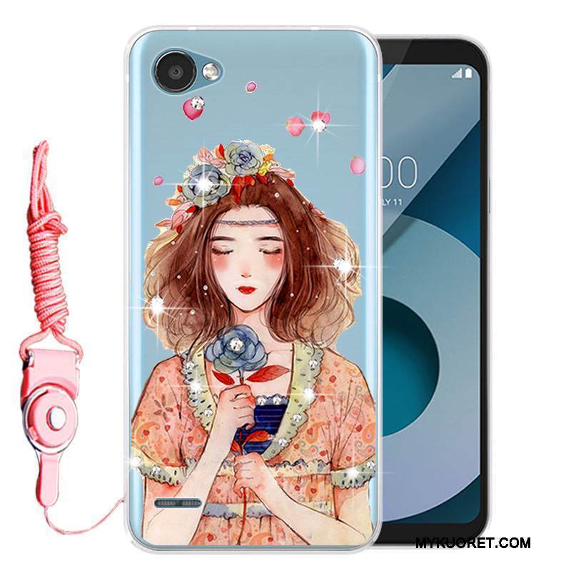 Kuori Lg Q6 Strassi Sininen Puhelimen Kuoret, Kotelo Lg Q6 Pehmeä Neste