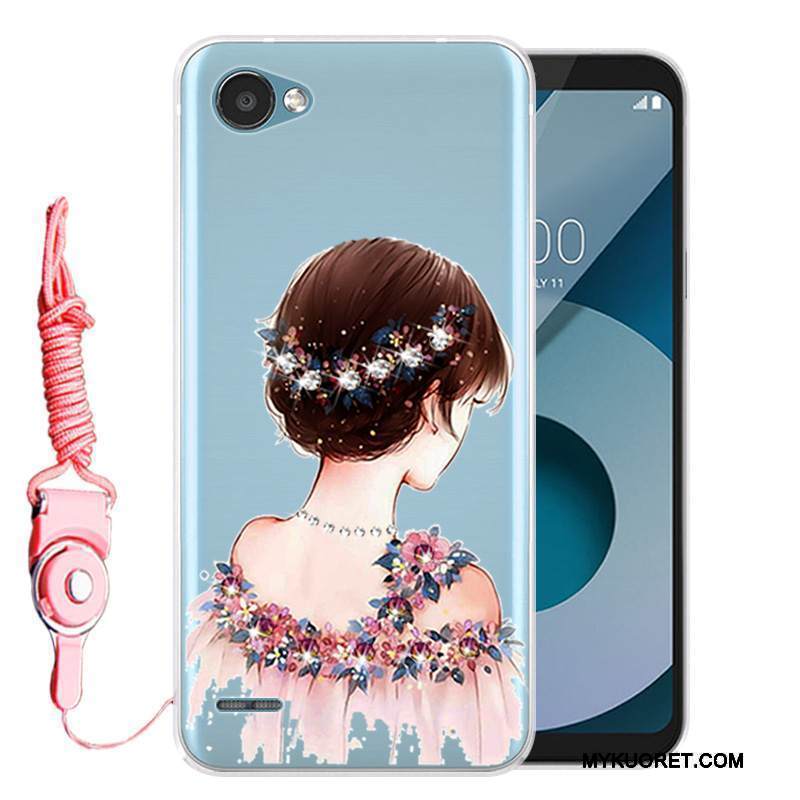 Kuori Lg Q6 Strassi Sininen Puhelimen Kuoret, Kotelo Lg Q6 Pehmeä Neste