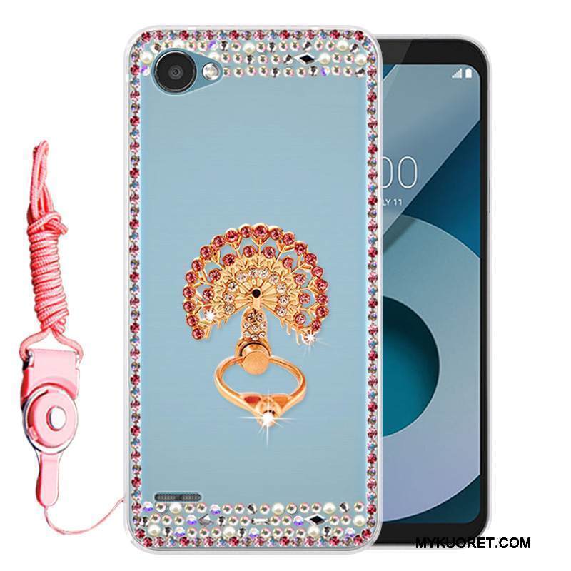 Kuori Lg Q6 Strassi Sininen Puhelimen Kuoret, Kotelo Lg Q6 Pehmeä Neste