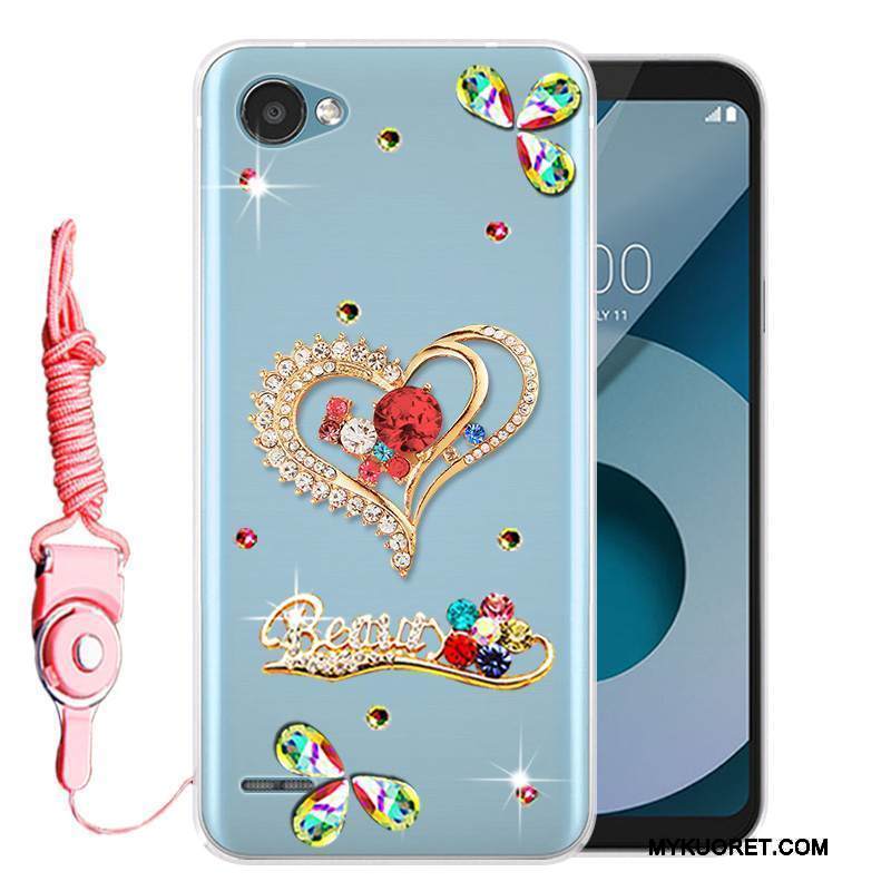 Kuori Lg Q6 Strassi Sininen Puhelimen Kuoret, Kotelo Lg Q6 Pehmeä Neste