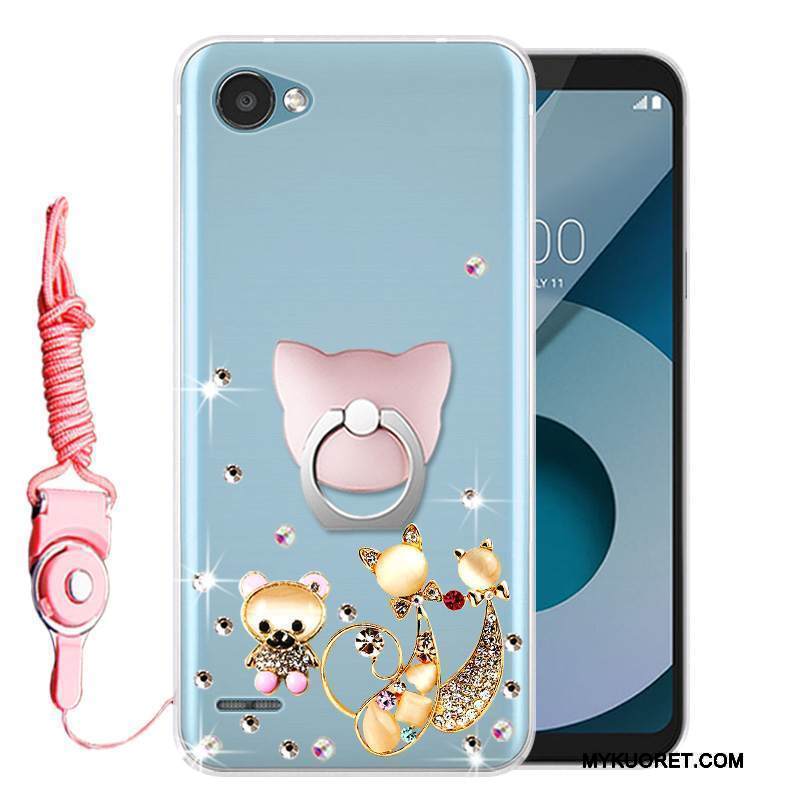 Kuori Lg Q6 Strassi Sininen Puhelimen Kuoret, Kotelo Lg Q6 Pehmeä Neste