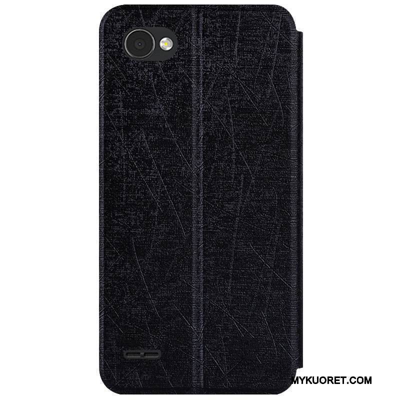 Kuori Lg Q6 Tuki Puhelimen Kuoret Kulta, Kotelo Lg Q6 Nahka Väriset Murtumaton