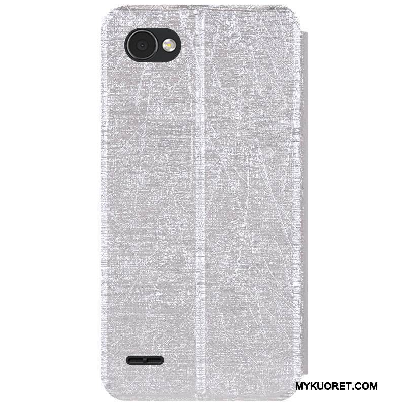 Kuori Lg Q6 Tuki Puhelimen Kuoret Kulta, Kotelo Lg Q6 Nahka Väriset Murtumaton