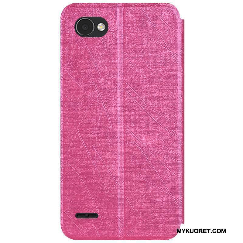 Kuori Lg Q6 Tuki Puhelimen Kuoret Kulta, Kotelo Lg Q6 Nahka Väriset Murtumaton