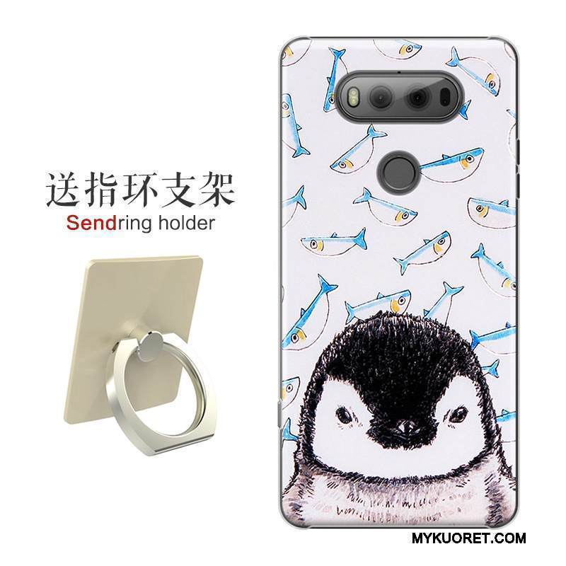 Kuori Lg V20 Kohokuviointi Kova Tuuli, Kotelo Lg V20 Suojaus Ulotteinen Punainen