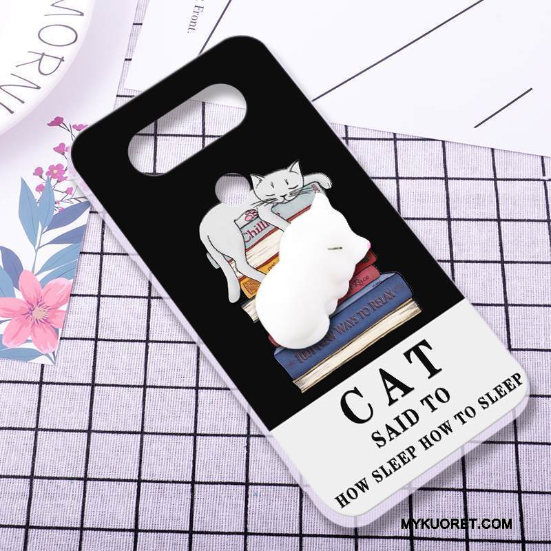 Kuori Lg V20 Luova Musta Trendi, Kotelo Lg V20 Laukut Puhelimen Kuoret Dekompressointi