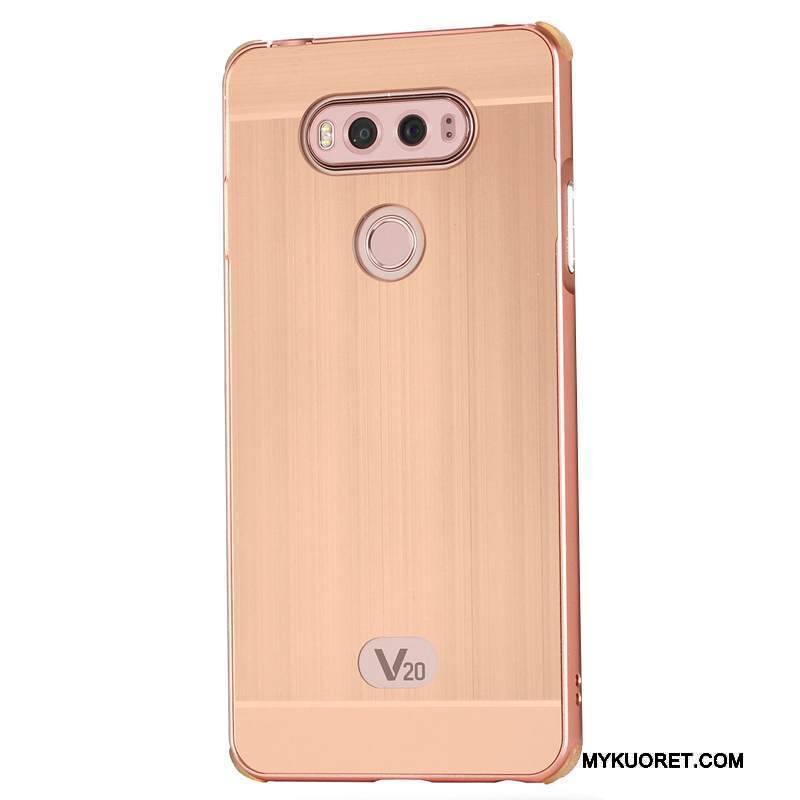 Kuori Lg V20 Metalli Puhelimen Kuoret Murtumaton, Kotelo Lg V20 Suojaus Trendi Kulta