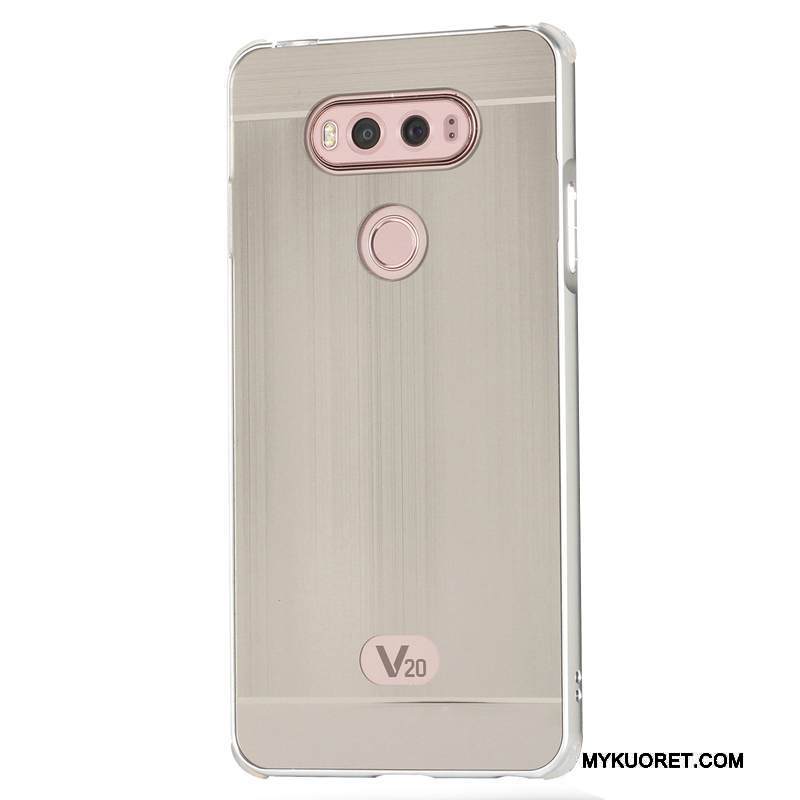 Kuori Lg V20 Metalli Puhelimen Kuoret Murtumaton, Kotelo Lg V20 Suojaus Trendi Kulta