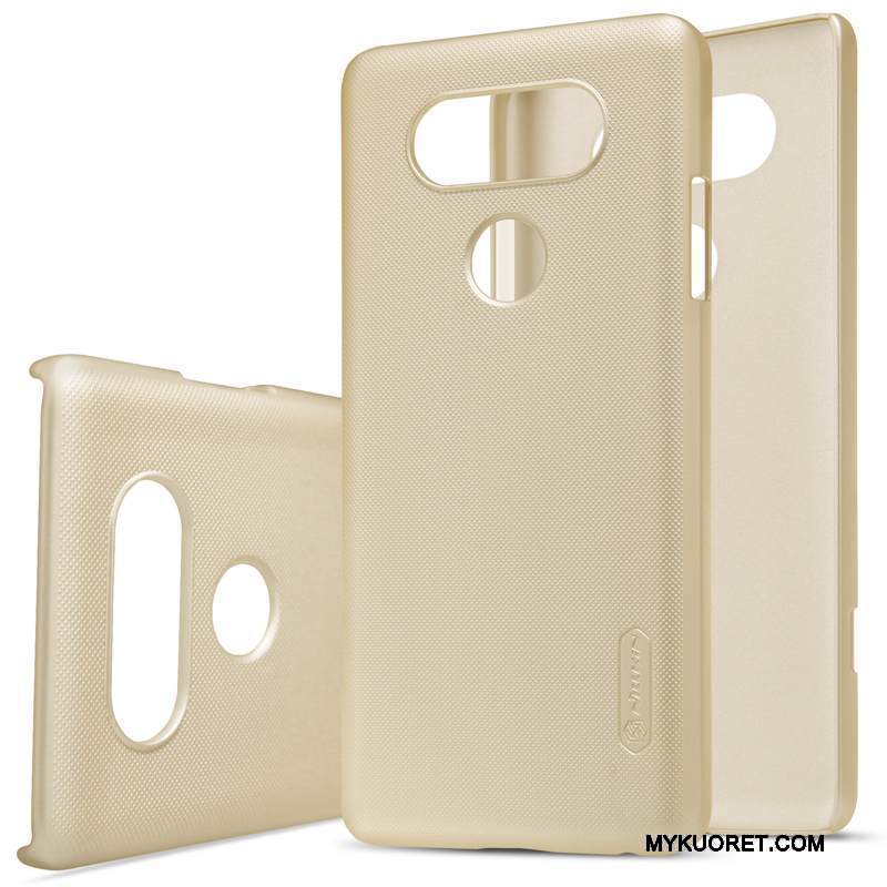 Kuori Lg V20 Suojaus Kulta Murtumaton, Kotelo Lg V20 Pesty Suede Kalvo