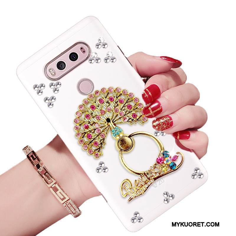 Kuori Lg V20 Suojaus Valkoinen Puhelimen Kuoret, Kotelo Lg V20 Pehmeä Neste Murtumaton