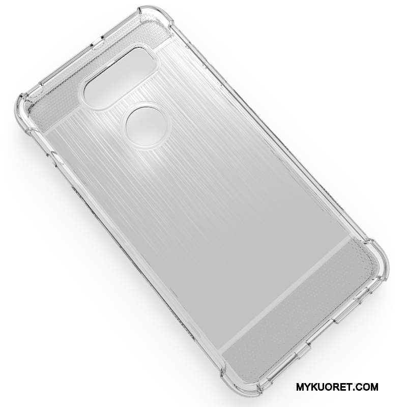 Kuori Lg V30 Laukut Harmaa Johdin, Kotelo Lg V30 Pehmeä Neste Murtumaton Vaalean