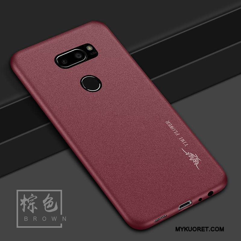 Kuori Lg V30 Laukut 说 Pesty Suede, Kotelo Lg V30 Suojaus Puhelimen Kuoret Murtumaton