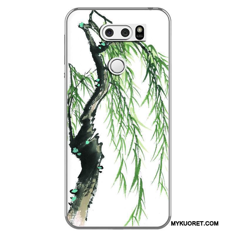 Kuori Lg V30 Luova Kiinalainen Tyyli Persoonallisuus, Kotelo Lg V30 Pehmeä Neste Valkoinen Puhelimen Kuoret