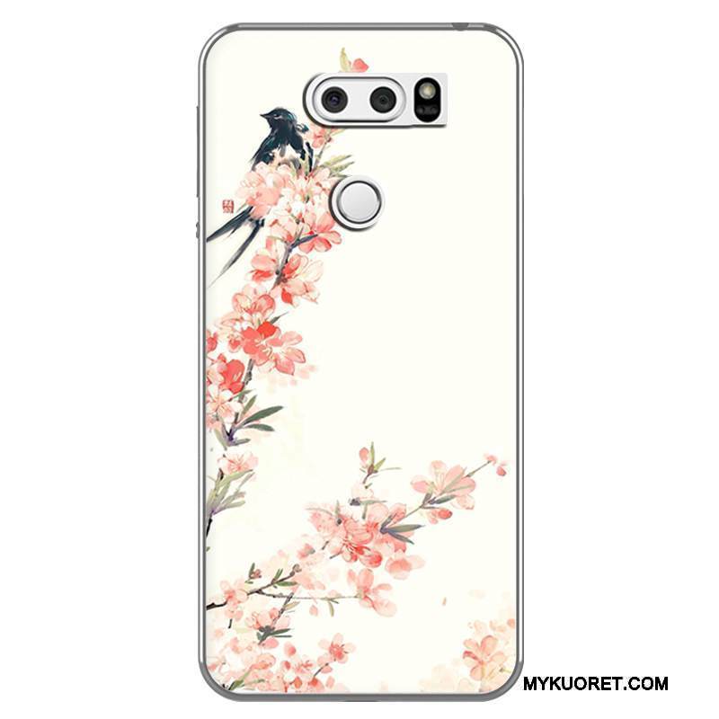 Kuori Lg V30 Luova Kiinalainen Tyyli Persoonallisuus, Kotelo Lg V30 Pehmeä Neste Valkoinen Puhelimen Kuoret