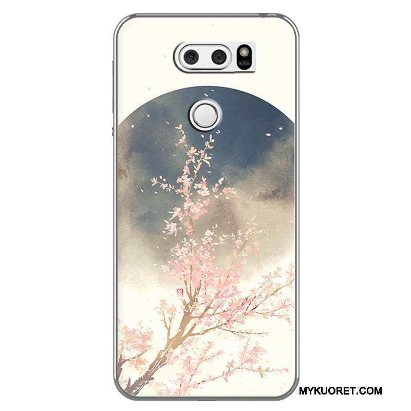 Kuori Lg V30 Luova Kiinalainen Tyyli Persoonallisuus, Kotelo Lg V30 Pehmeä Neste Valkoinen Puhelimen Kuoret