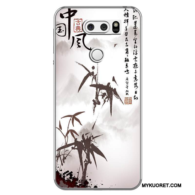 Kuori Lg V30 Luova Kiinalainen Tyyli Persoonallisuus, Kotelo Lg V30 Pehmeä Neste Valkoinen Puhelimen Kuoret