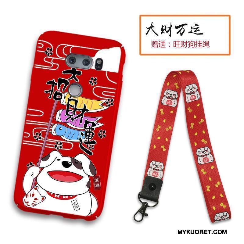 Kuori Lg V30 Luova Puhelimen Kuoret Punainen, Kotelo Lg V30 Suojaus Kova Persoonallisuus