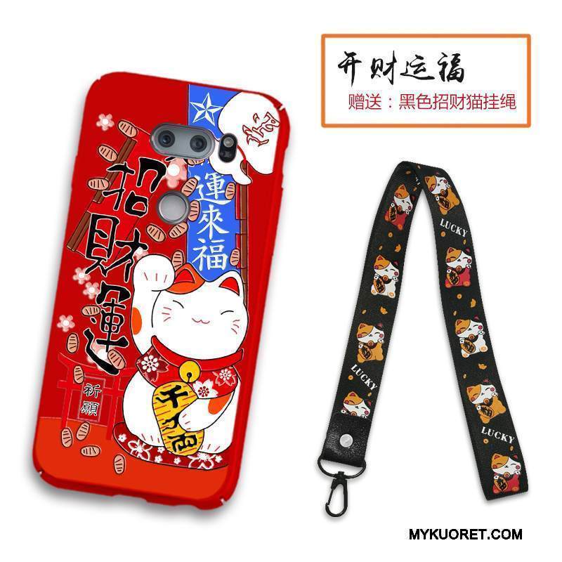 Kuori Lg V30 Luova Puhelimen Kuoret Punainen, Kotelo Lg V30 Suojaus Kova Persoonallisuus