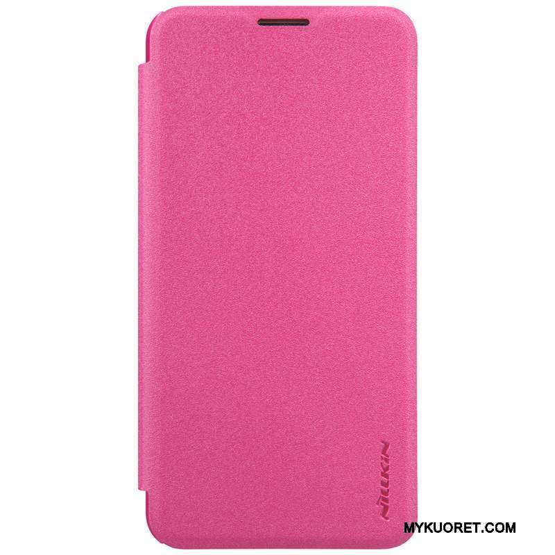 Kuori Lg V30 Nahka Punainen Pesty Suede, Kotelo Lg V30 Kuoret Kulta Murtumaton