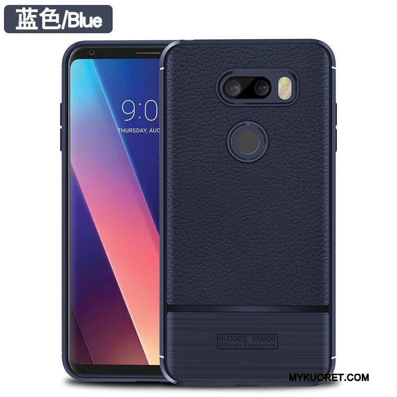 Kuori Lg V30 Pehmeä Neste Harmaa Murtumaton, Kotelo Lg V30 Silikoni Puhelimen Kuoret