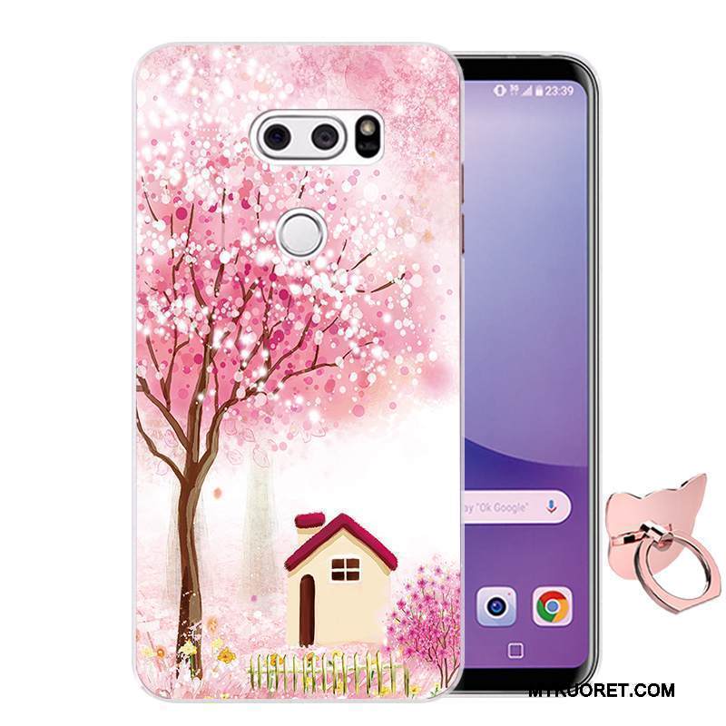 Kuori Lg V30 Pehmeä Neste Sininen Puhelimen Kuoret, Kotelo Lg V30 Sarjakuva Murtumaton