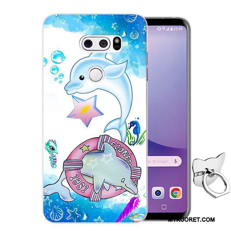 Kuori Lg V30 Pehmeä Neste Sininen Puhelimen Kuoret, Kotelo Lg V30 Sarjakuva Murtumaton