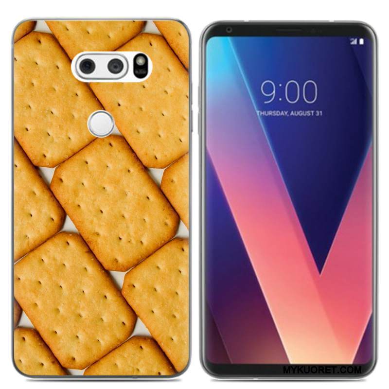 Kuori Lg V30 Pehmeä Neste Öljyvärimaalaus Kustannukset, Kotelo Lg V30 Sarjakuva Jauhe Puhelimen Kuoret