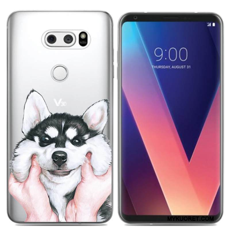 Kuori Lg V30 Pehmeä Neste Öljyvärimaalaus Kustannukset, Kotelo Lg V30 Sarjakuva Jauhe Puhelimen Kuoret