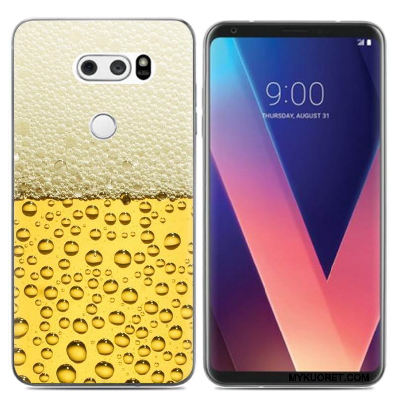Kuori Lg V30 Pehmeä Neste Öljyvärimaalaus Kustannukset, Kotelo Lg V30 Sarjakuva Jauhe Puhelimen Kuoret