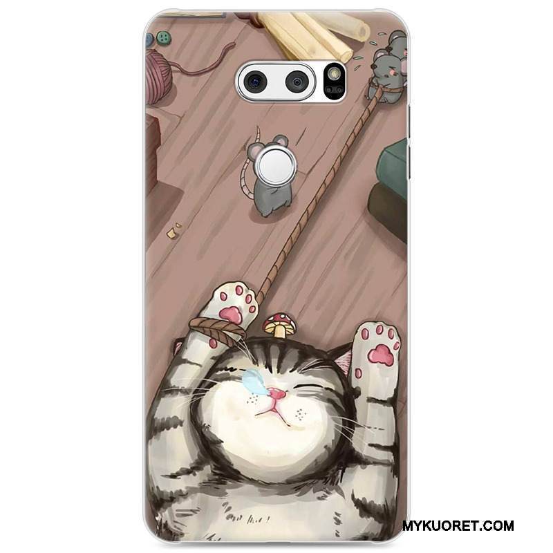 Kuori Lg V30 Sarjakuva Ihana Violetti, Kotelo Lg V30 Suojaus Puhelimen Kuoret Trendi