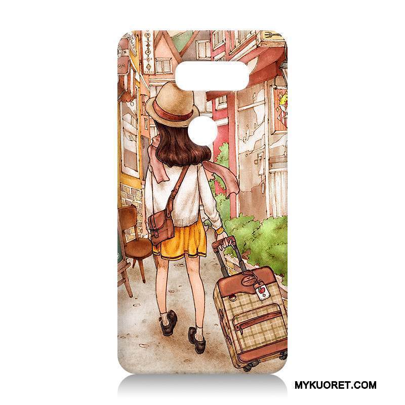 Kuori Lg V30 Silikoni Kova Valkoinen, Kotelo Lg V30 Luova Persoonallisuus Puhelimen Kuoret