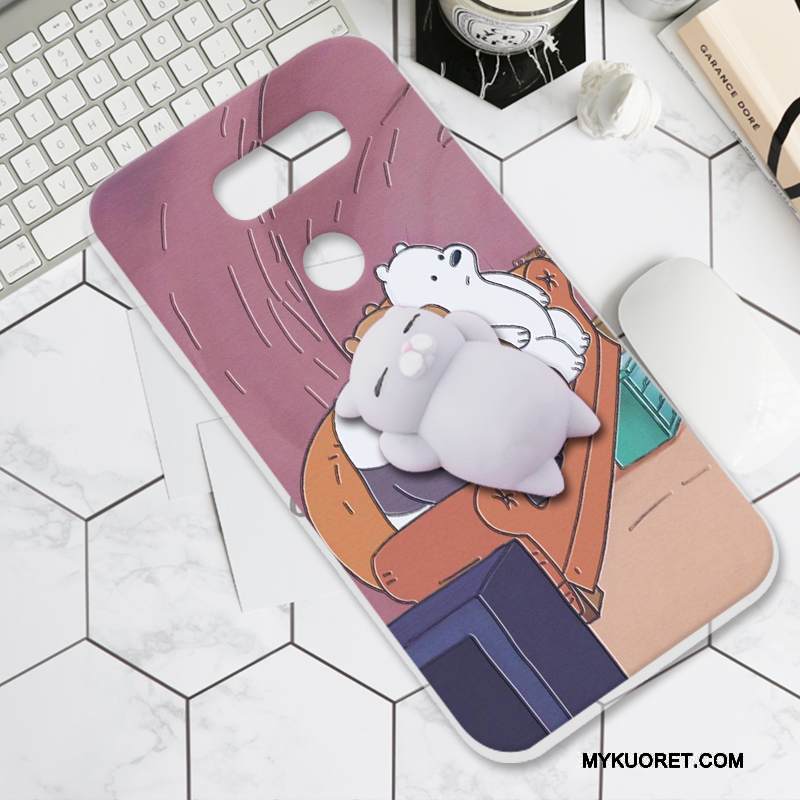 Kuori Lg V30 Suojaus Persoonallisuus Puhelimen Kuoret, Kotelo Lg V30 Pehmeä Neste Sininen Ulotteinen