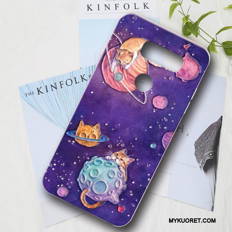 Kuori Lg V30 Suojaus Vihreä Puhelimen Kuoret, Kotelo Lg V30 Luova Kova Murtumaton