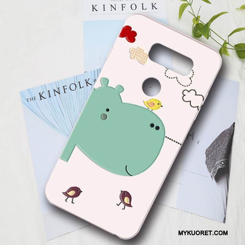 Kuori Lg V30 Suojaus Vihreä Puhelimen Kuoret, Kotelo Lg V30 Luova Kova Murtumaton