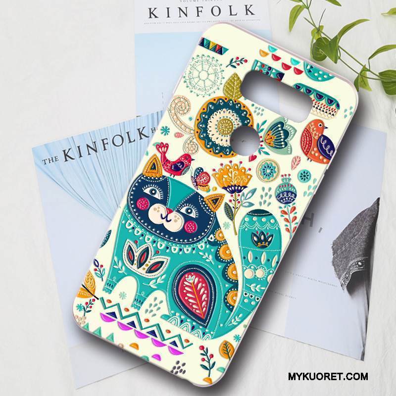 Kuori Lg V30 Suojaus Vihreä Puhelimen Kuoret, Kotelo Lg V30 Luova Kova Murtumaton