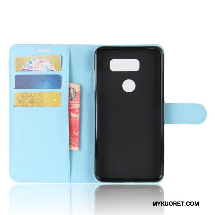 Kuori Lg V30 Tuki Musta, Kotelo Lg V30 Nahka