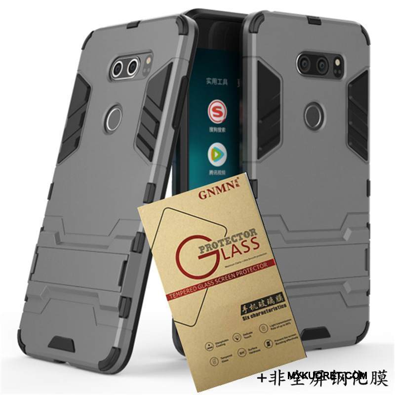 Kuori Lg V30 Tuki Sininen Murtumaton, Kotelo Lg V30 Suojaus Trendi