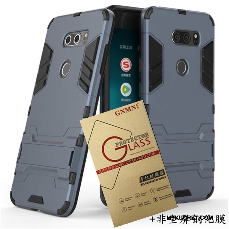 Kuori Lg V30 Tuki Sininen Murtumaton, Kotelo Lg V30 Suojaus Trendi
