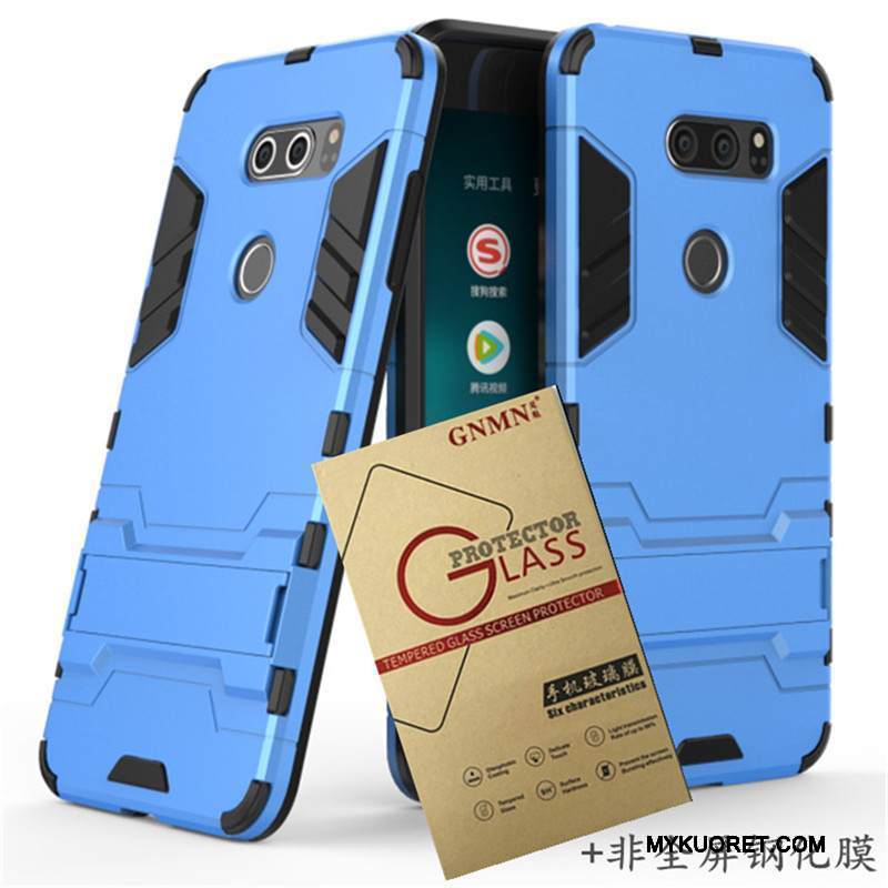 Kuori Lg V30 Tuki Sininen Murtumaton, Kotelo Lg V30 Suojaus Trendi