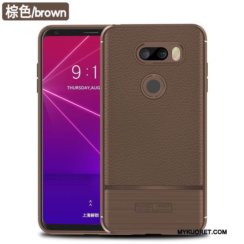 Kuori Lg V30s Tinq Laukut Punainen Puhelimen Kuoret, Kotelo Lg V30s Tinq Pehmeä Neste Johdin Litsi