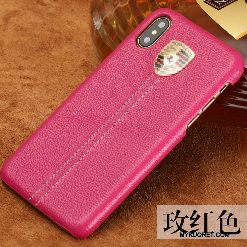 Kuori Lg V30s Tinq Nahka Lehmä Punainen, Kotelo Lg V30s Tinq Suojaus Takakansi